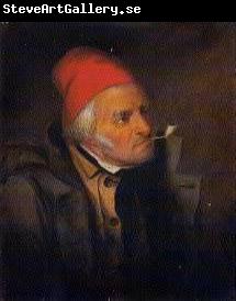 Cornelius Krieghoff 'Man With Red Hat and Pipe'